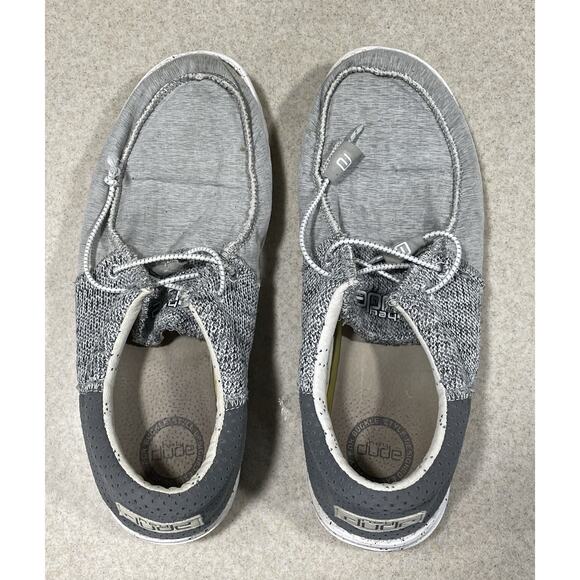 Hey Dude Men's Size 9 Wally -Tri Linen Grey Comfortable Casual Shoes - Picture 4 of 13